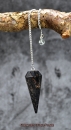 Hexenshop Dark Phönix Hämatit Pendel geschliffen facettiert